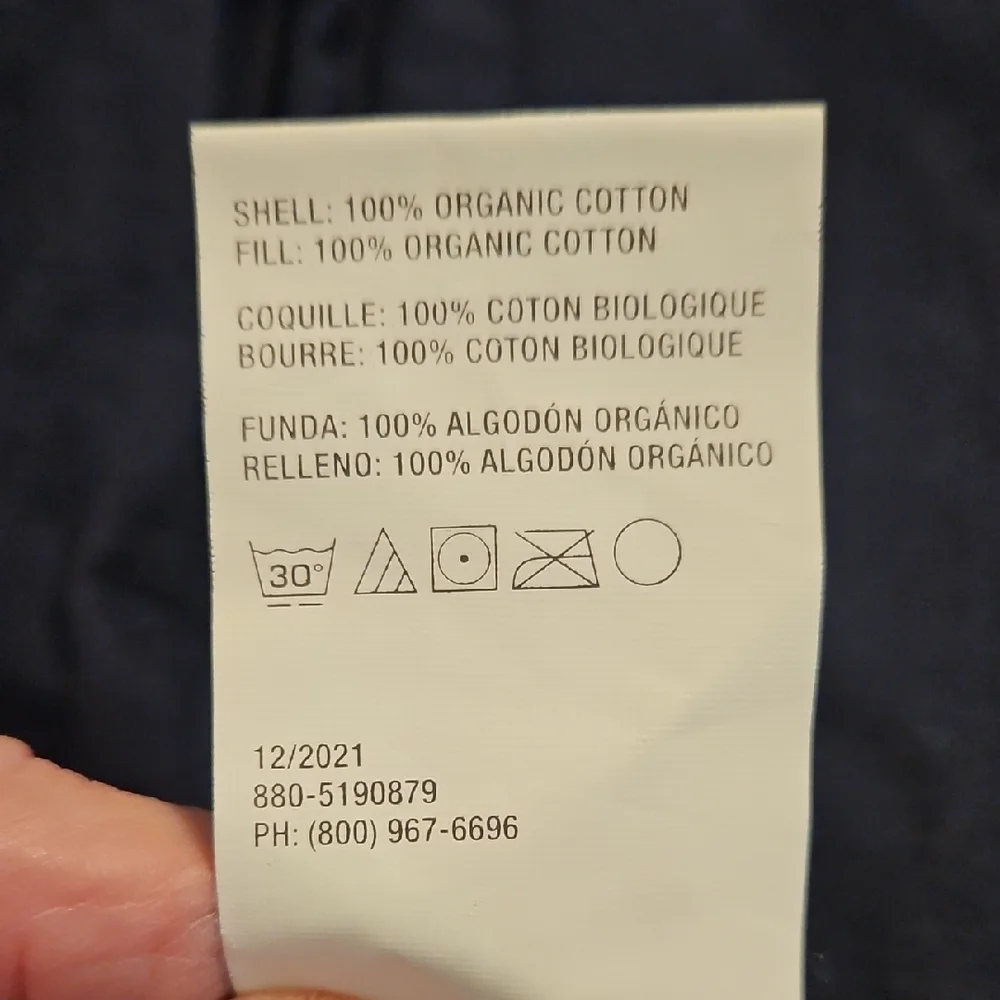 Crate&Barrel NWT Navy Pioneertown Quilted Organic Cotton Standard Pillow Shams
